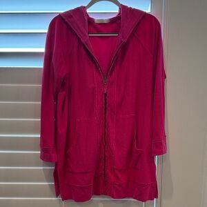 Women's Pink Hooded Cover-up